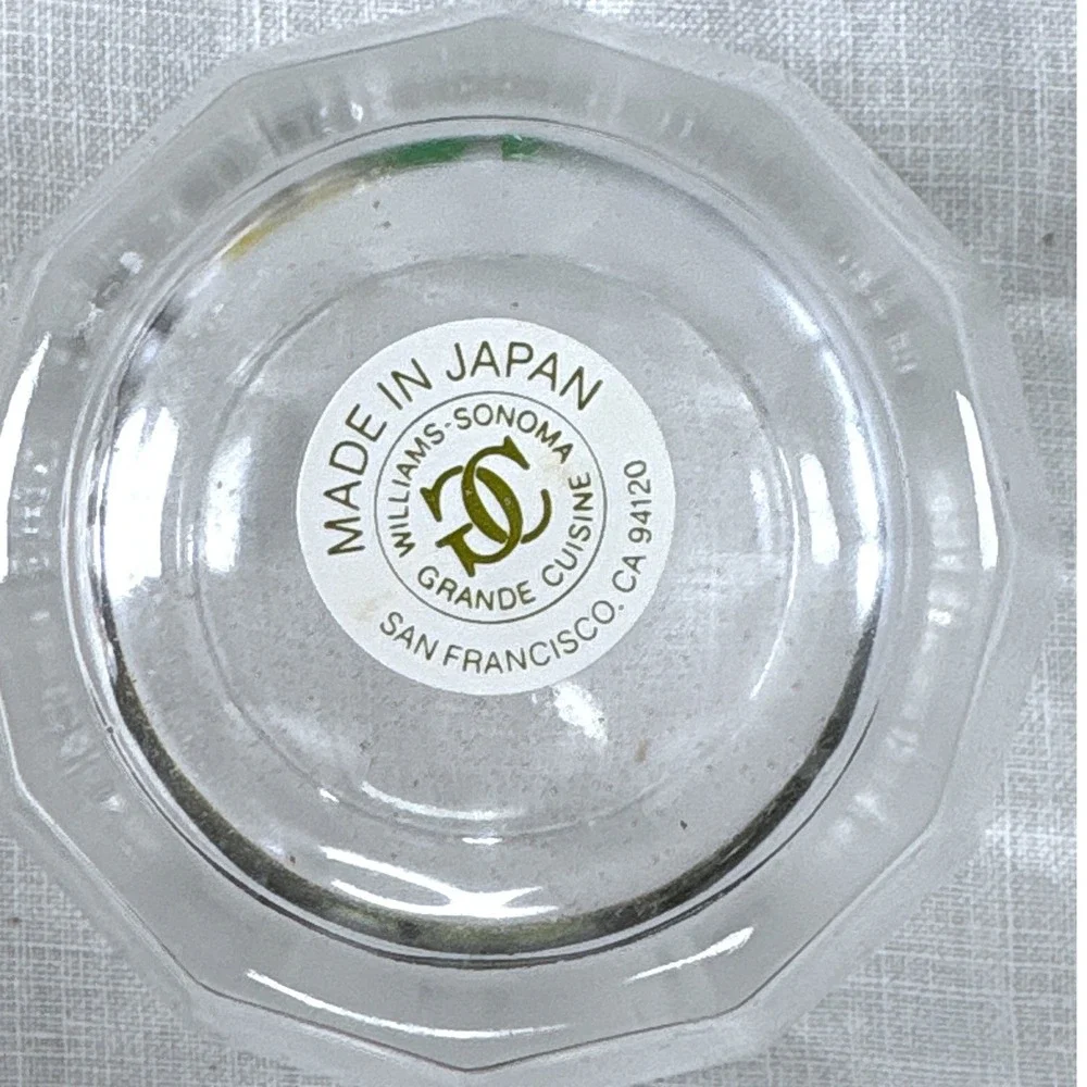 Williams Sonoma Kamei Glass Japan 24% Crystal Honey Holder Dispenser